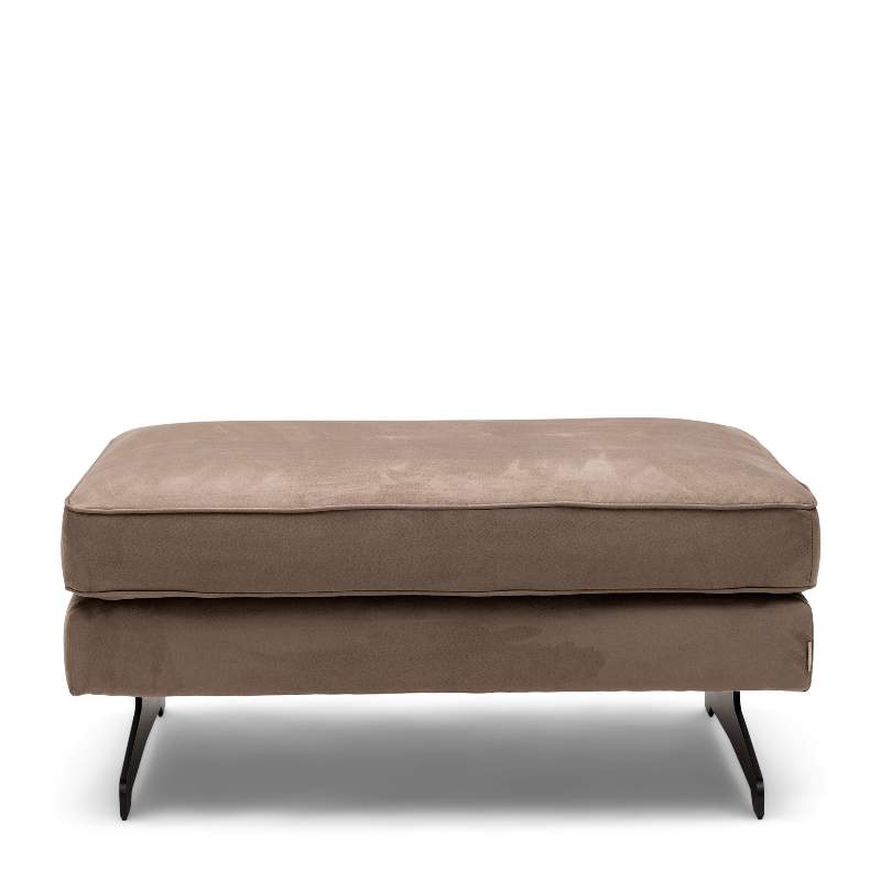 The Camille Footstool, scottish suede, liver