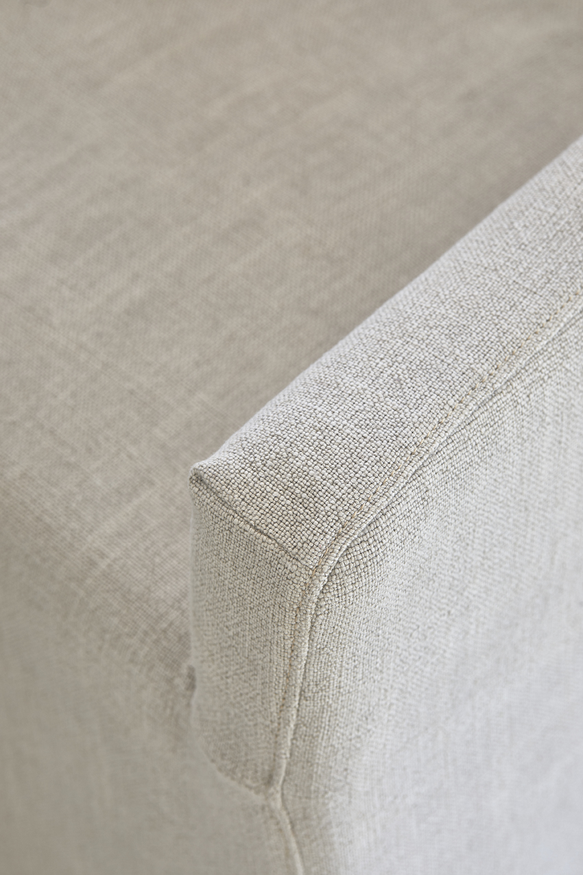 Firenze Dining Armchair with Loose Cover, mouline linen, fabulous flax