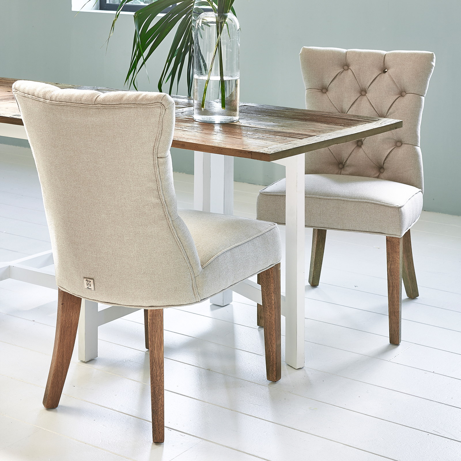 Balmoral Dining Chair, oxford weave, flanders flax