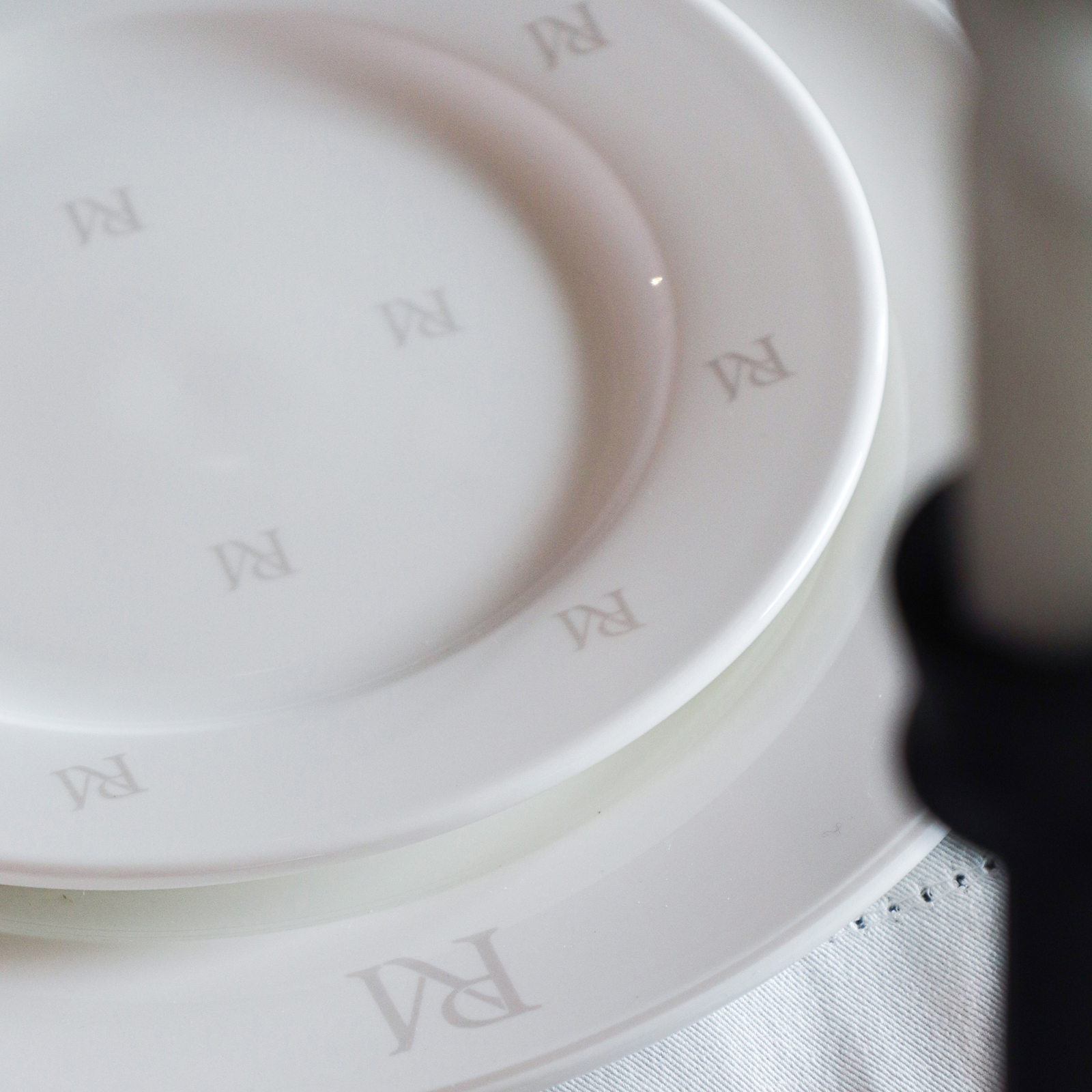 RM Monogram Breakfast Plate