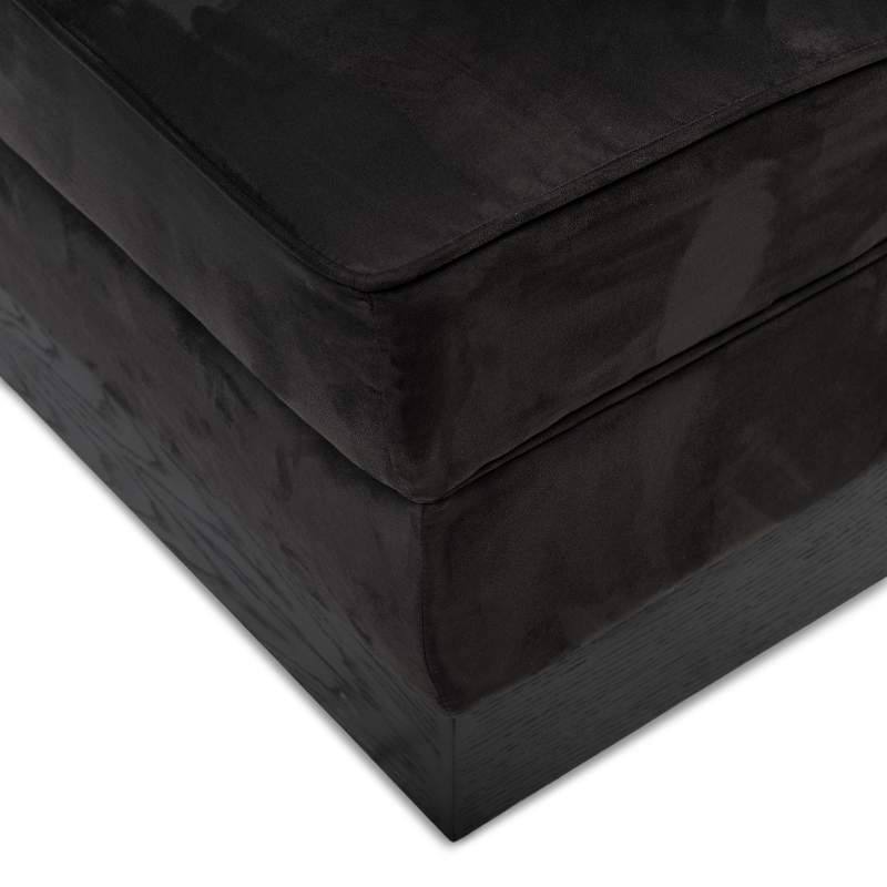 Matera Wall Bench 70CM, scottish suede, noir