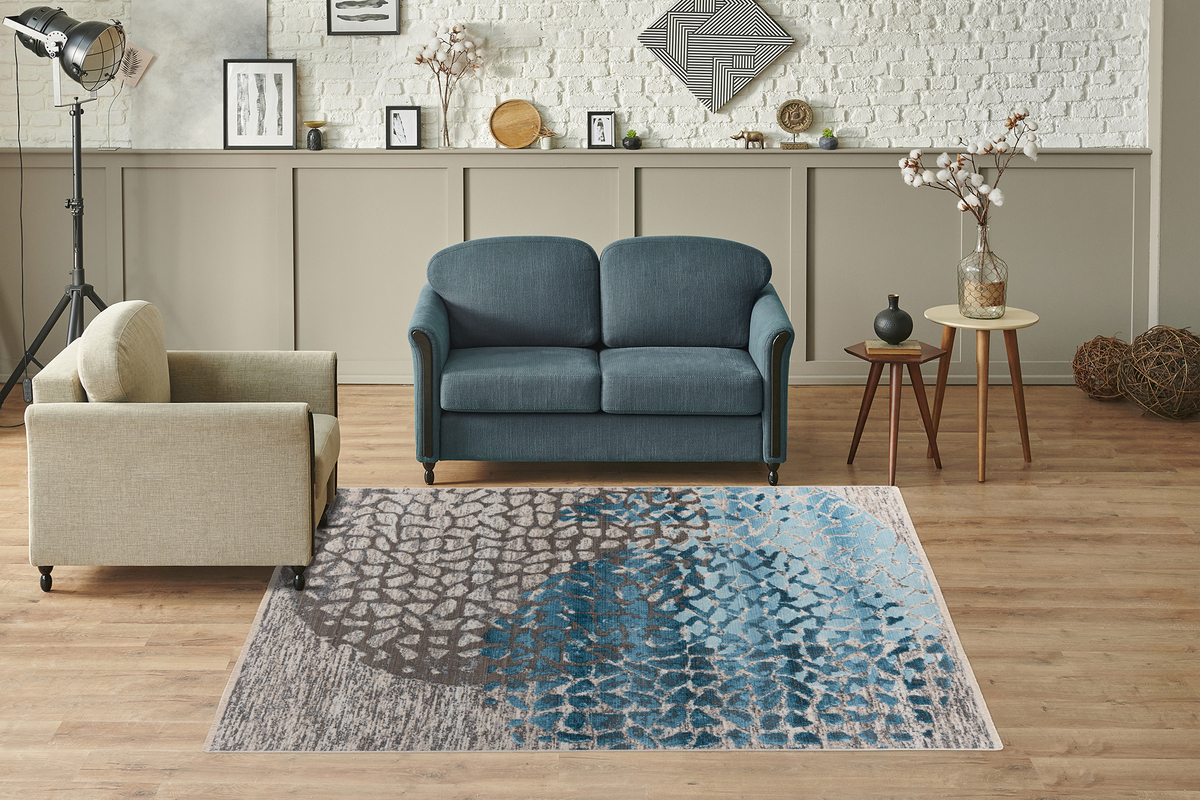 Dilan 400-IN Multi / Blau 120cm x 170cm