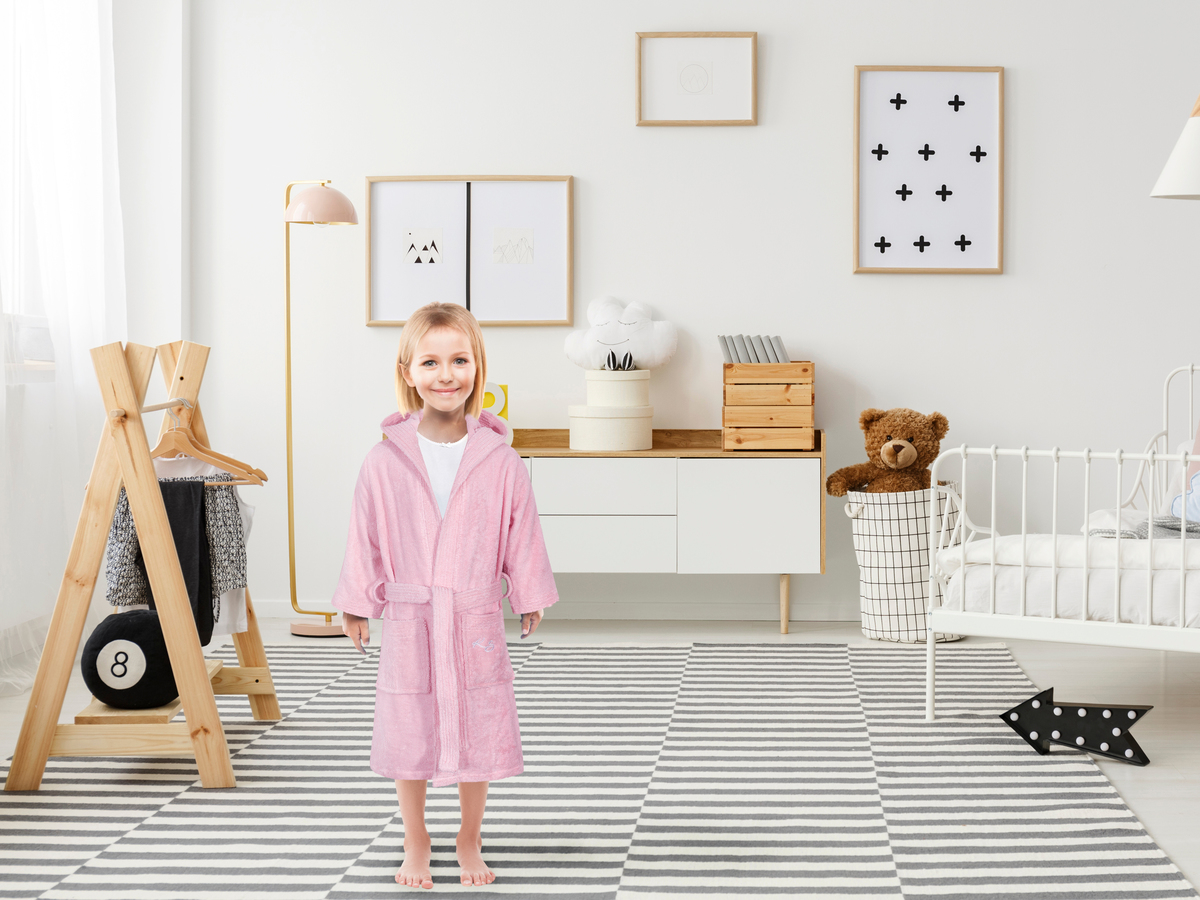 Kinderbademantel Piccolo 125 Pink 110-116