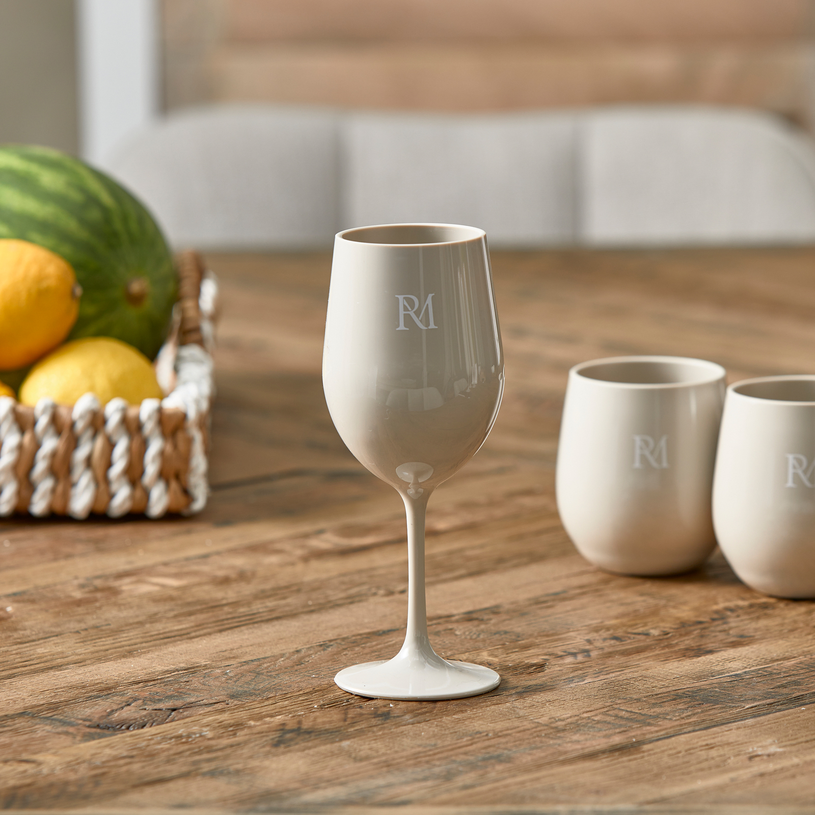 RM Monogram Outdoor Wine Glass