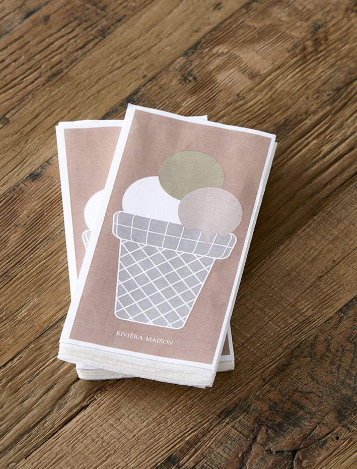 Papierserviette Sommer-Eiscreme