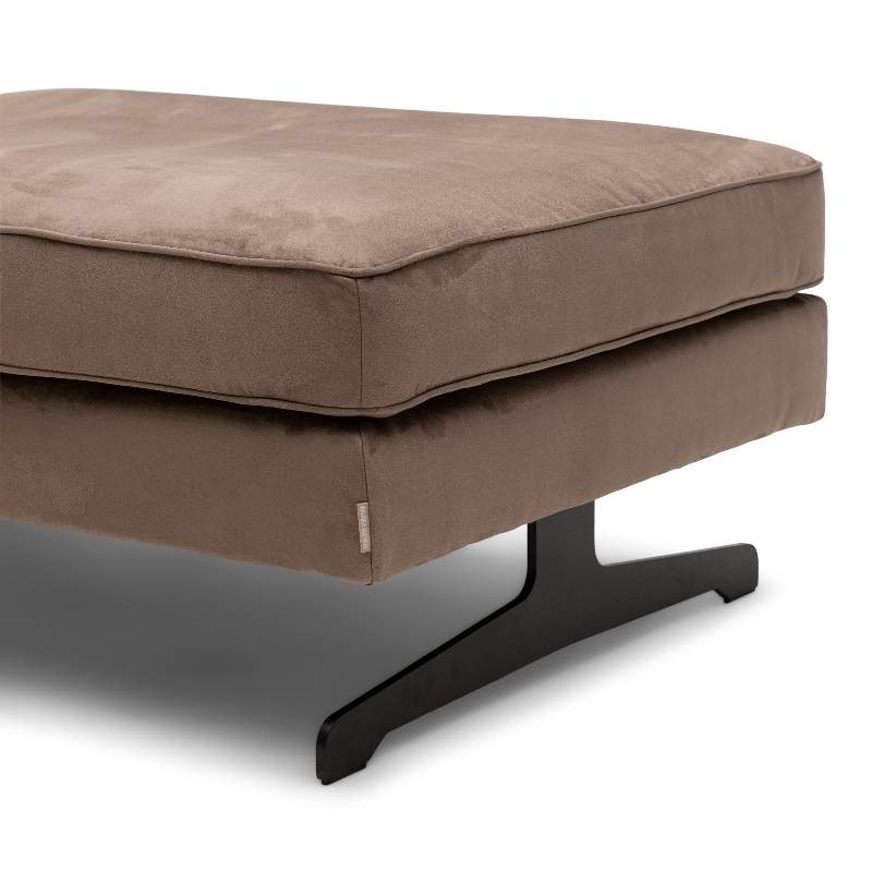 The Camille Footstool, scottish suede, liver